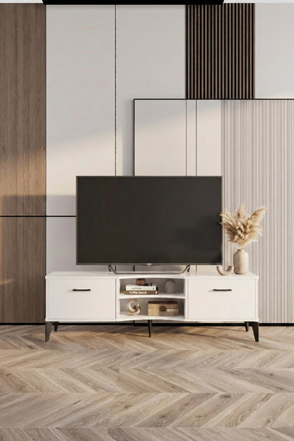 TV Sehpası Tasarım Çok Amaçlı Televizyon Ünitesi Raflı Dolaplı Salon Oturma Odası Vera