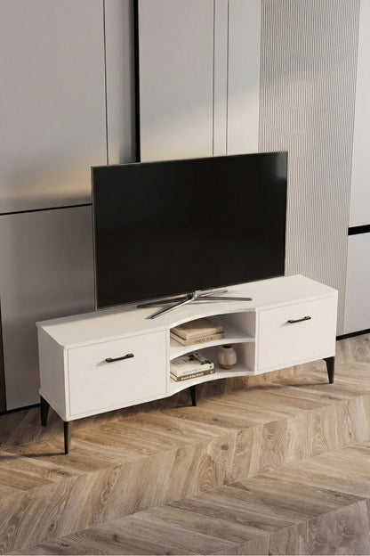 TV Sehpası Tasarım Çok Amaçlı Televizyon Ünitesi Raflı Dolaplı Salon Oturma Odası Vera