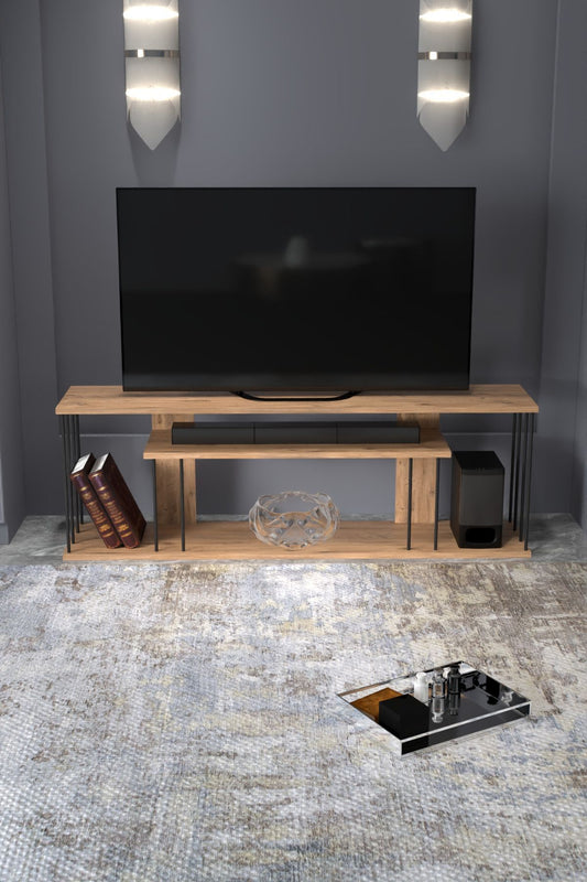 Tv Sehpası Tv Ünitesi Raflı 140 Cm Gzd Plus