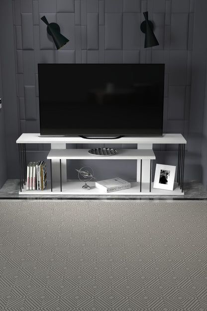 Tv Sehpası Tv Ünitesi Raflı 140 Cm Gzd Plus