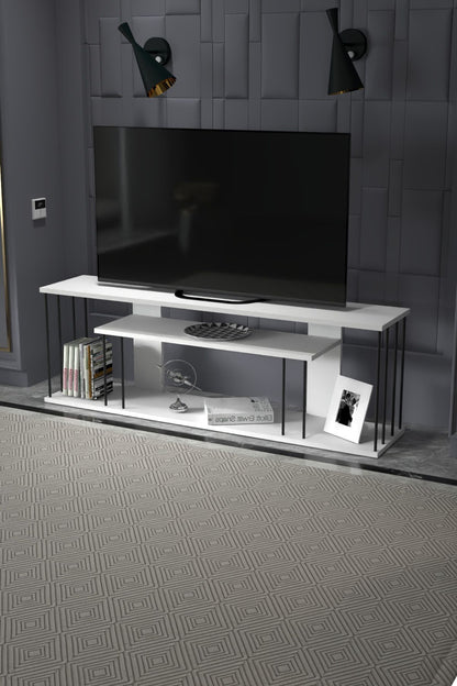 Tv Sehpası Tv Ünitesi Raflı 140 Cm Gzd Plus