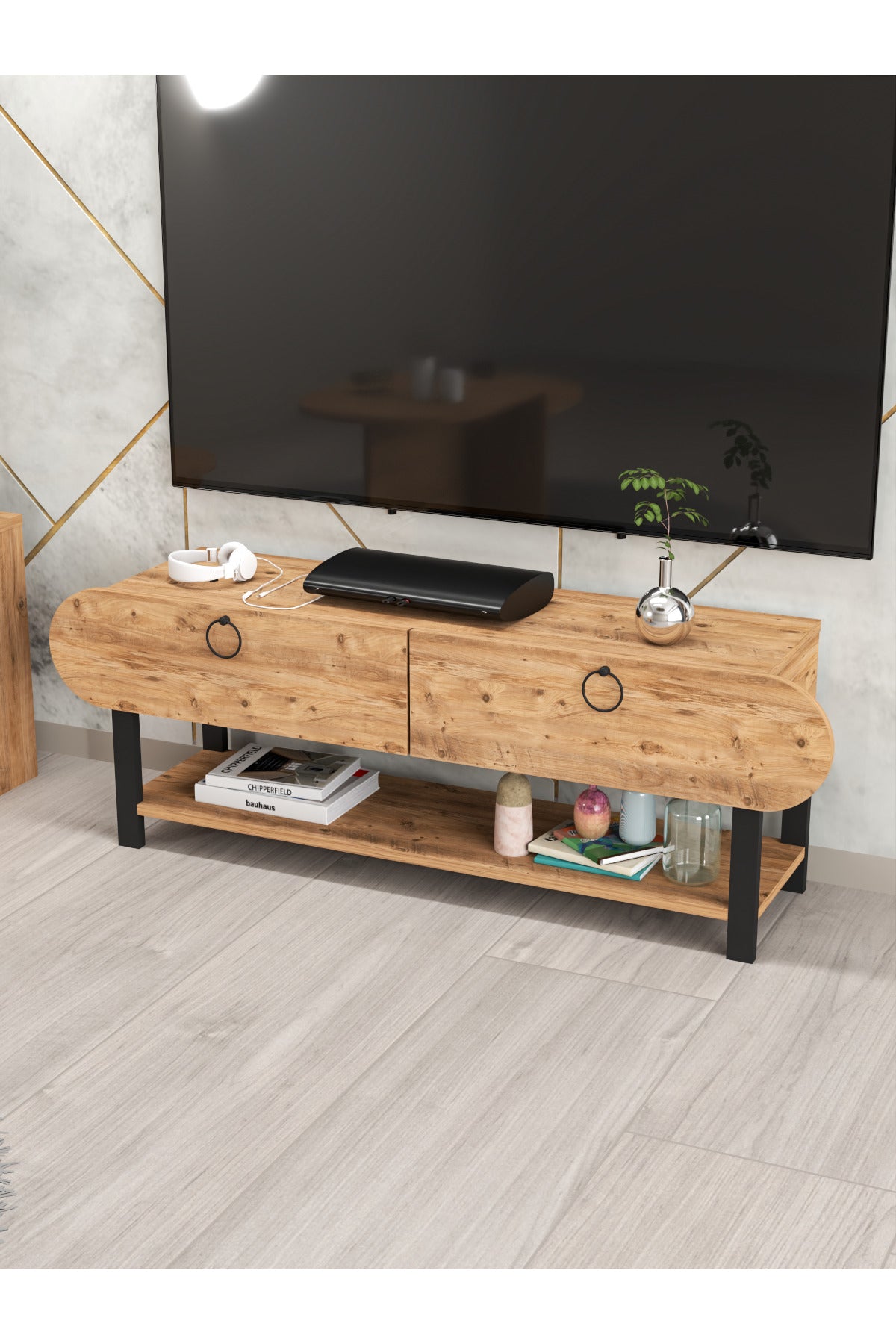 Tv Sehpası Ünitesi Tekli Orta Sehpa 3'Lü Zigon Sehpa Set Üç Ürün