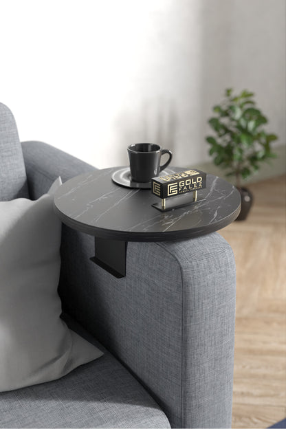 Yan Sehpa Ayarlanabilir Tepsi Dekoratif Modern Tepsi Koltuk Sehpası Ceviz