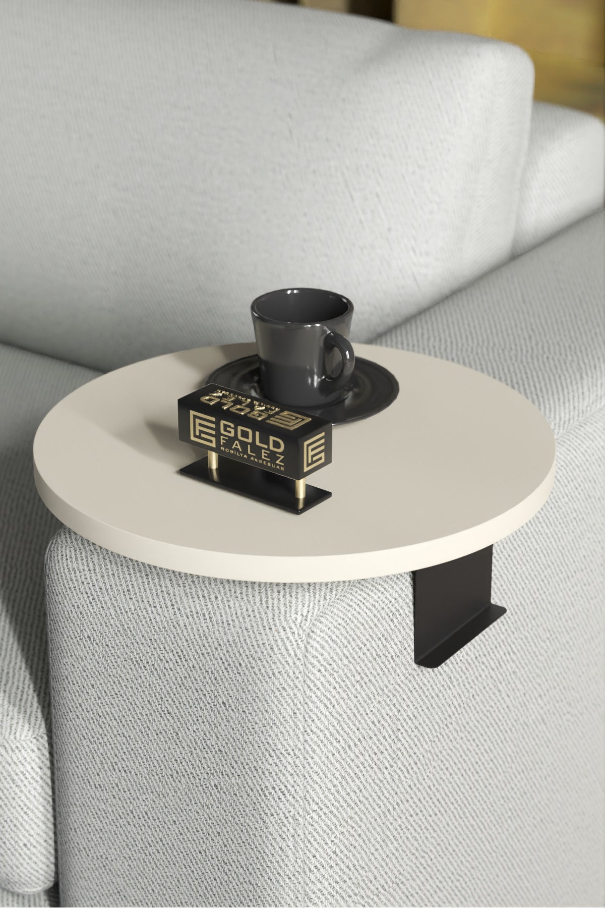 Yan Sehpa Ayarlanabilir Tepsi Dekoratif Modern Tepsi Koltuk Sehpası Ceviz