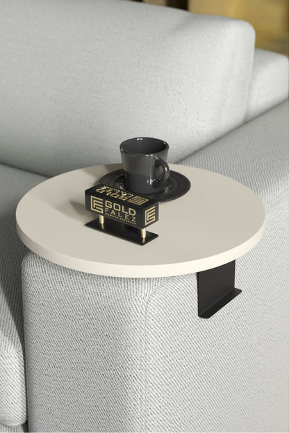 Yan Sehpa Ayarlanabilir Tepsi Dekoratif Modern Tepsi Koltuk Sehpası Ceviz