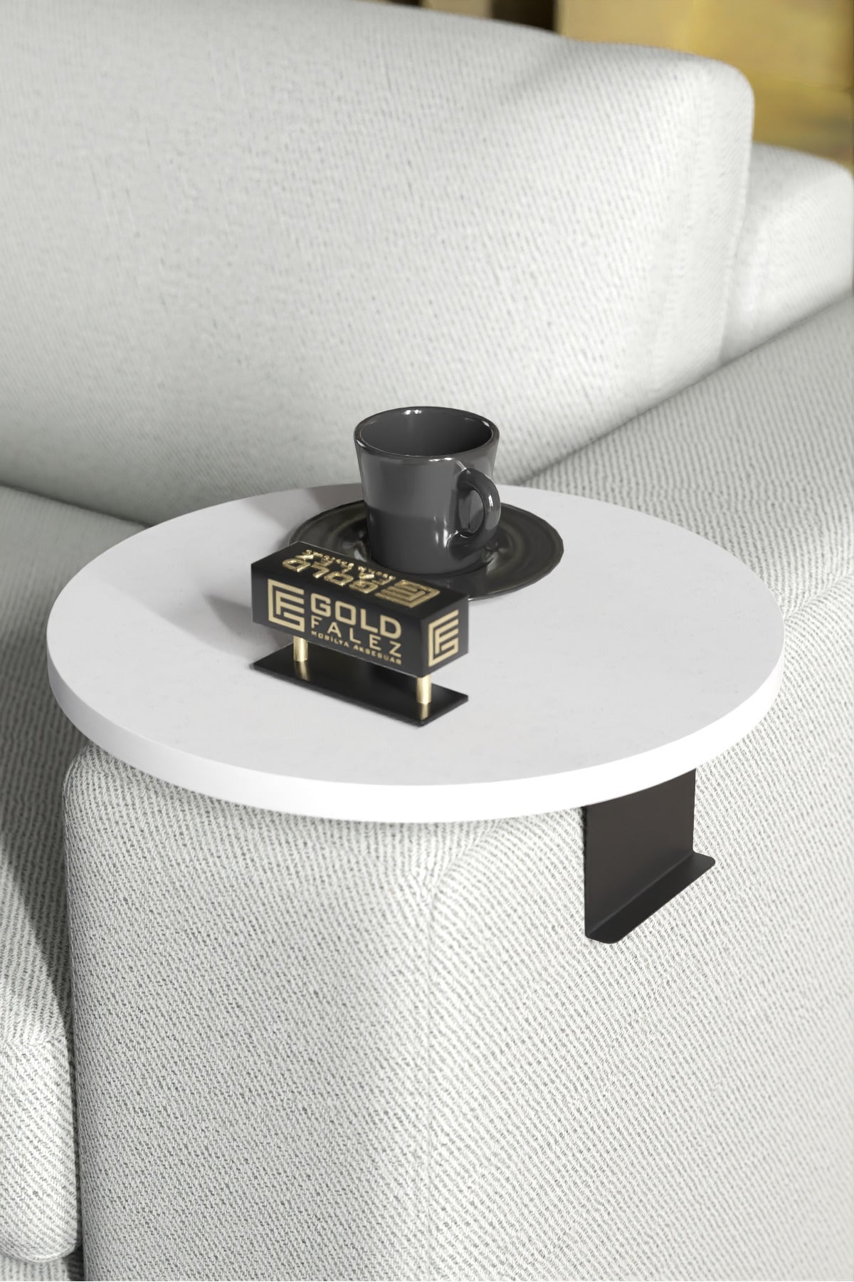 Yan Sehpa Ayarlanabilir Tepsi Dekoratif Modern Tepsi Koltuk Sehpası Ceviz