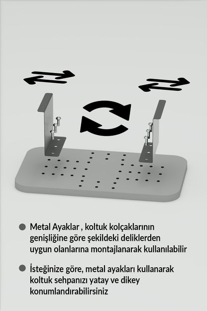 Yan Sehpa Ayarlanabilir Tepsi Dikdörtgen Dekoratif Modern Yatay Dikey Koltuk Sehpası