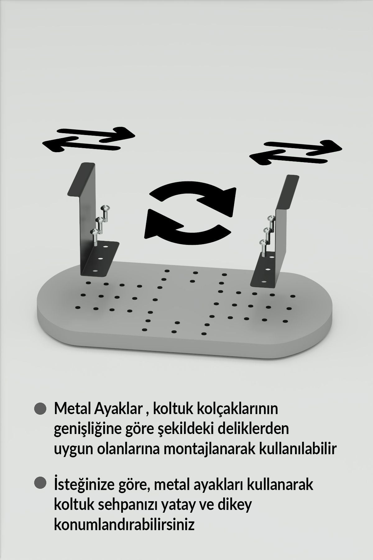 Yan Sehpa Ayarlanabilir Tepsi Oval Dekoratif Modern Yatay Dikey Koltuk Sehpası