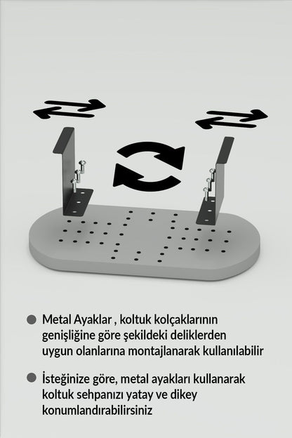 Yan Sehpa Ayarlanabilir Tepsi Oval Dekoratif Modern Yatay Dikey Koltuk Sehpası