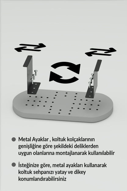 Yan Sehpa Ayarlanabilir Tepsi Oval Dekoratif Modern Yatay Dikey Koltuk Sehpası