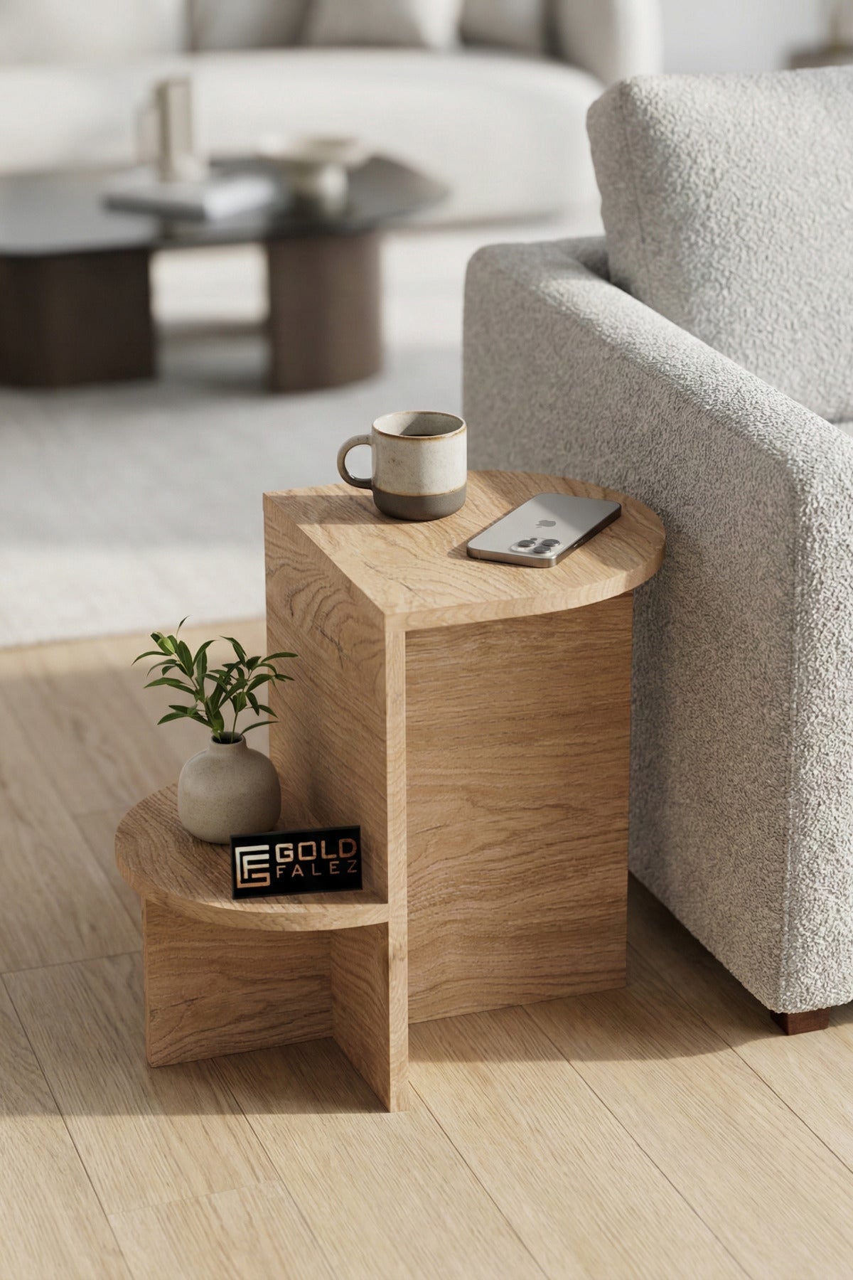 Yan Sehpa Çok Amaçlı Modern Tasarım Raflı Salon Koltuk Kenarı Sehpası Setro