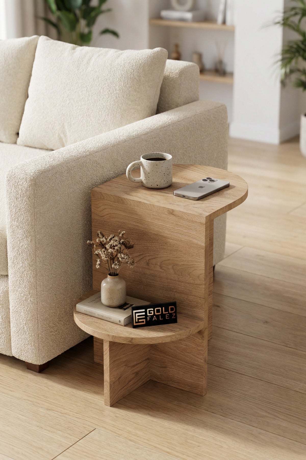 Yan Sehpa Çok Amaçlı Modern Tasarım Raflı Salon Koltuk Kenarı Sehpası Setro