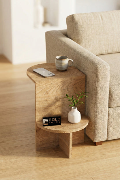 Yan Sehpa Çok Amaçlı Modern Tasarım Raflı Salon Koltuk Kenarı Sehpası Setro
