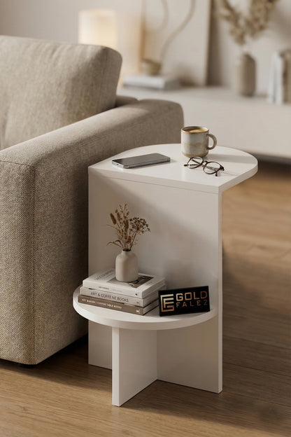 Yan Sehpa Çok Amaçlı Modern Tasarım Raflı Salon Koltuk Kenarı Sehpası Setro