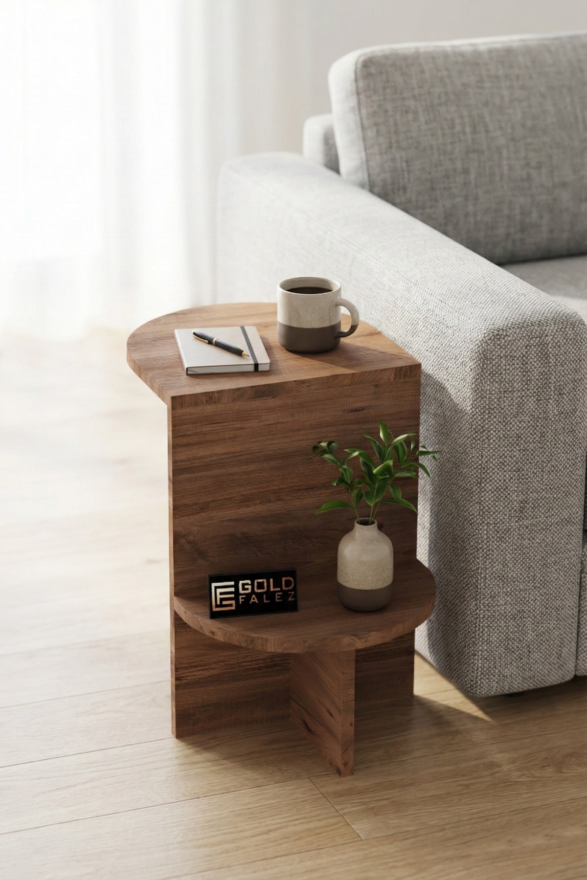 Yan Sehpa Çok Amaçlı Modern Tasarım Raflı Salon Koltuk Kenarı Sehpası Setro