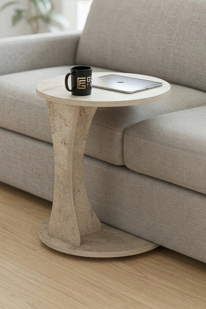 Yan Sehpa Modern C Sehpa Minimal Tasarım Yuvarlak Orta Sehpa Salon Koltuk Yanı