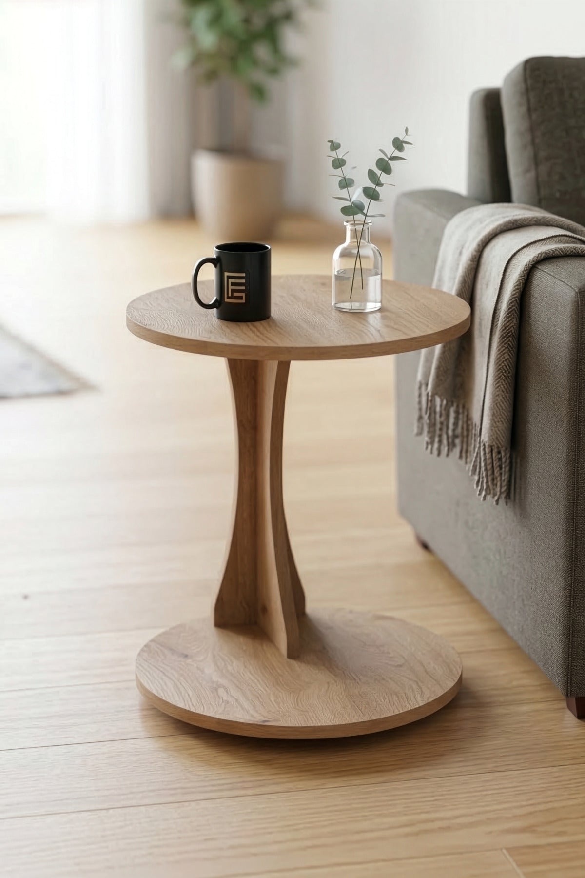 Yan Sehpa Modern C Sehpa Minimal Tasarım Yuvarlak Orta Sehpa Salon Koltuk Yanı