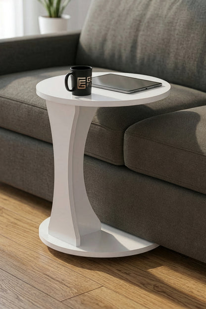 Yan Sehpa Modern C Sehpa Minimal Tasarım Yuvarlak Orta Sehpa Salon Koltuk Yanı