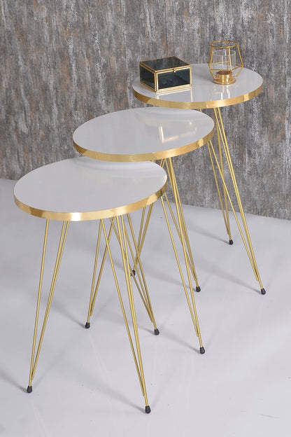 Zigon Sehpa Gold Ceviz Tel