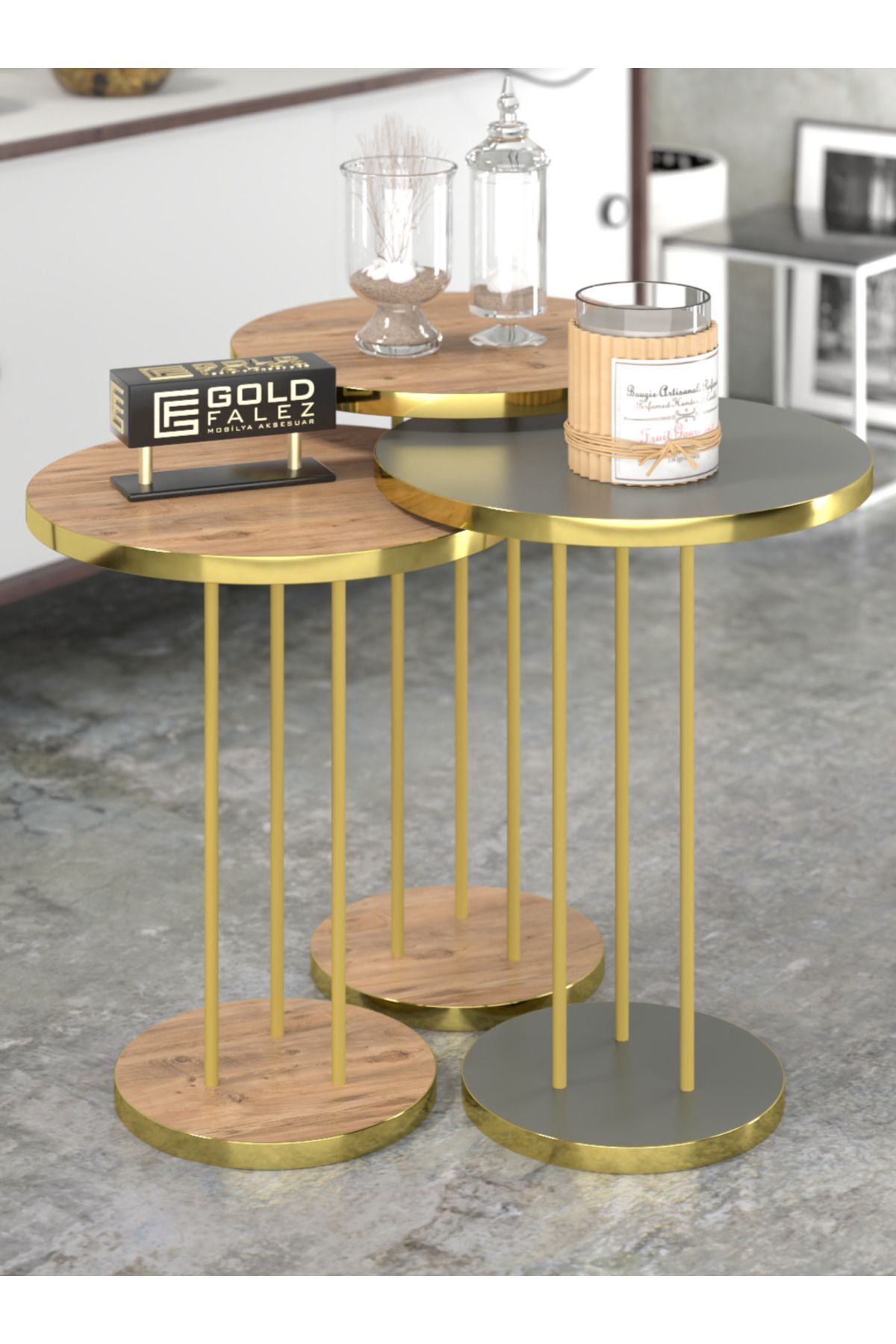 Zigon Sehpa Terra 3 Lü Set
