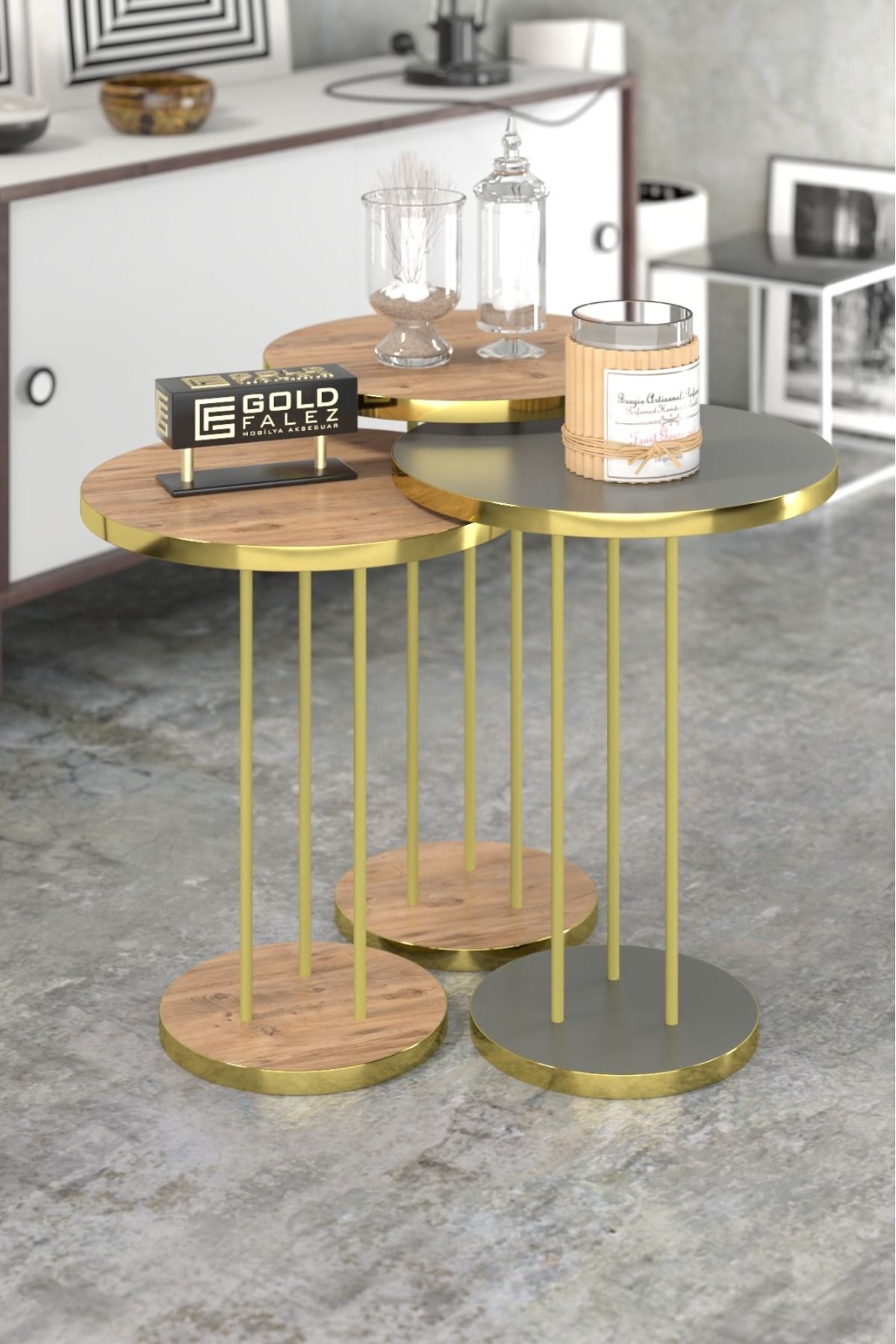 Zigon Sehpa Terra 3 Lü Set