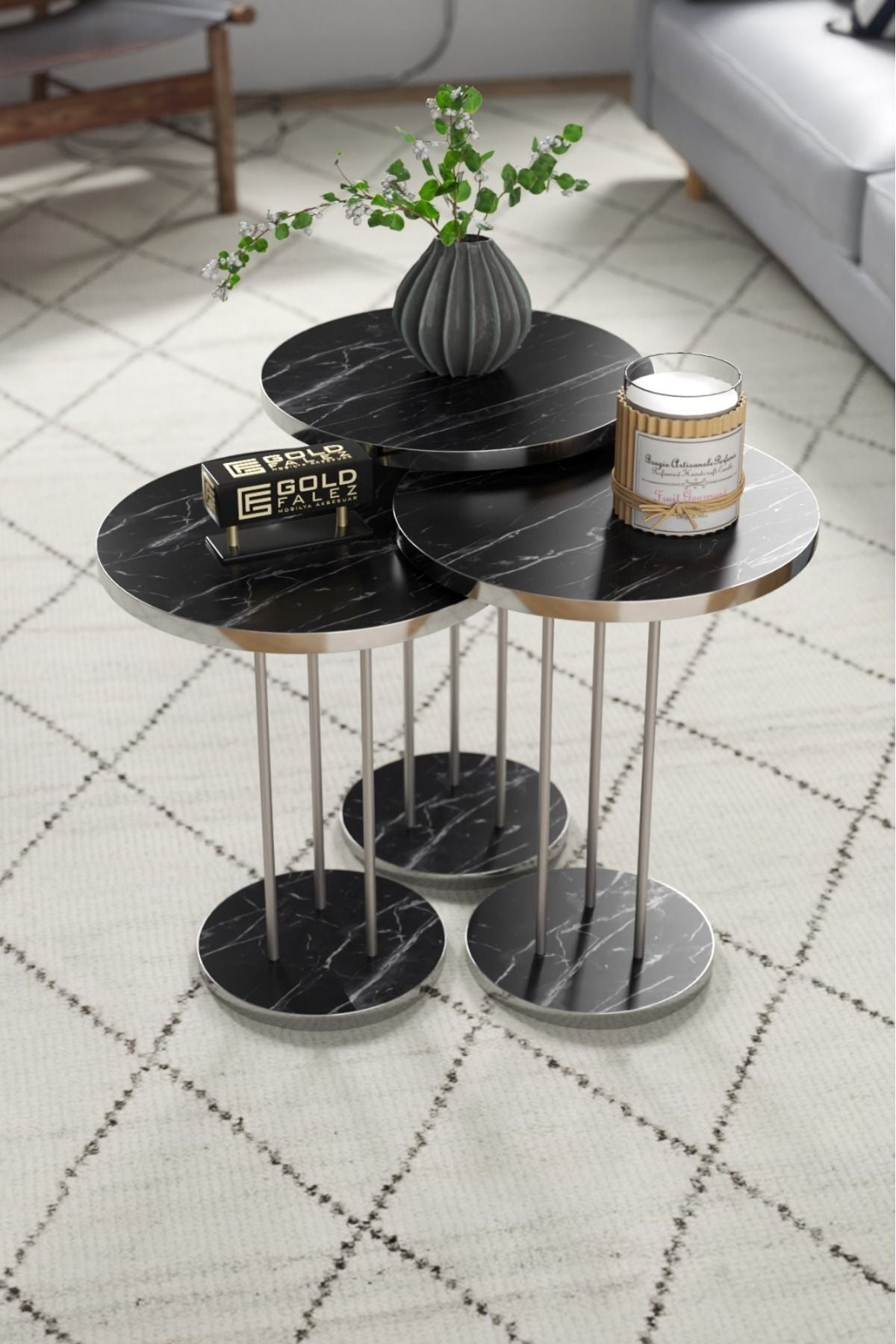 Zigon Sehpa Terra 3 Lü Set