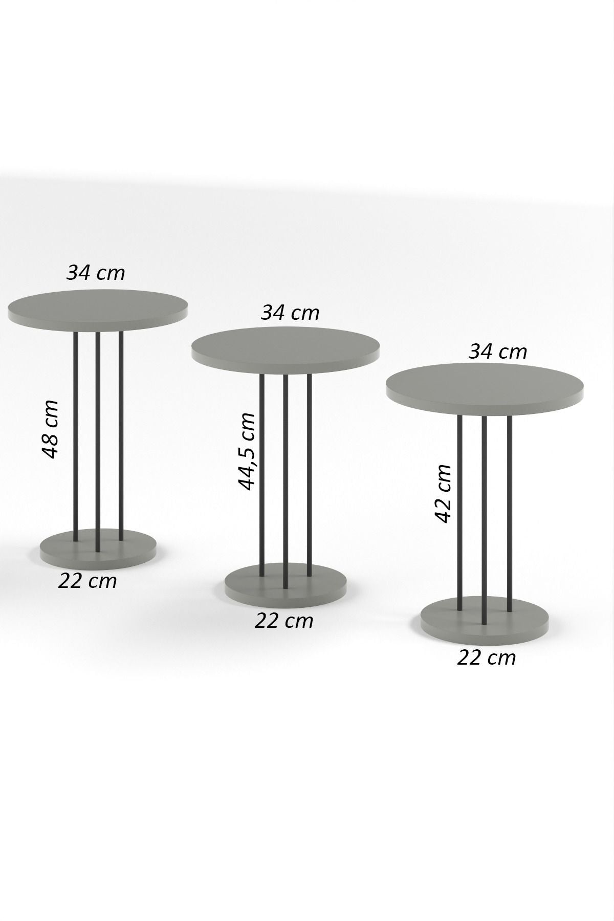 Zigon Sehpa Terra 3 Lü Set