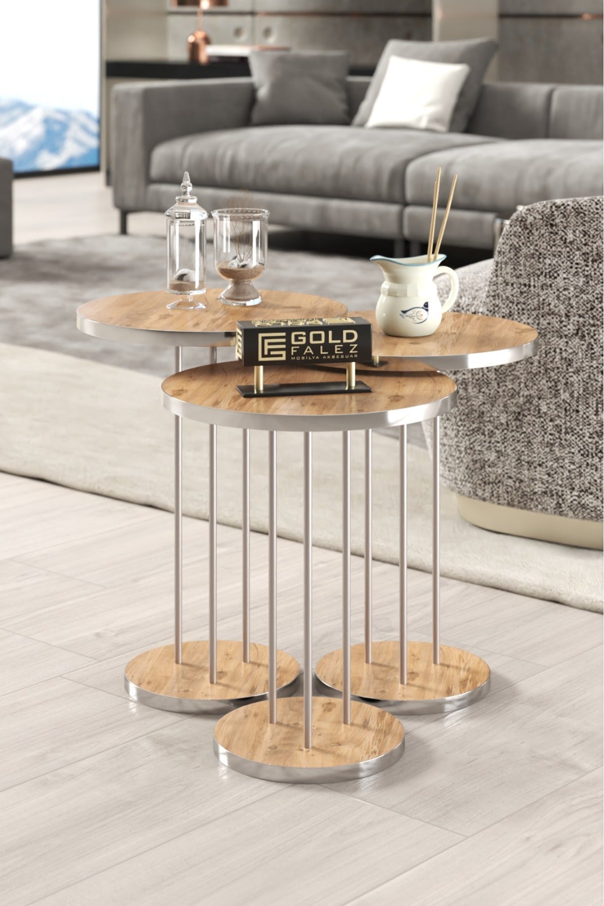 Zigon Sehpa Terra 3 Lü Set