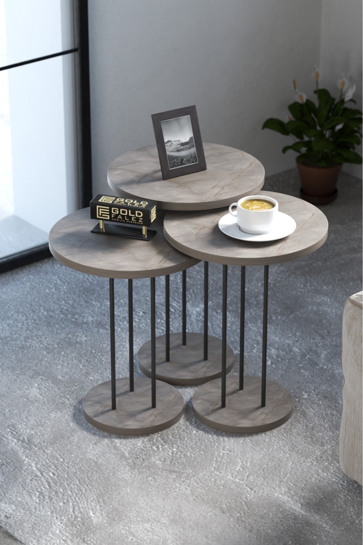 Zigon Sehpa Terra 3 Lü Set