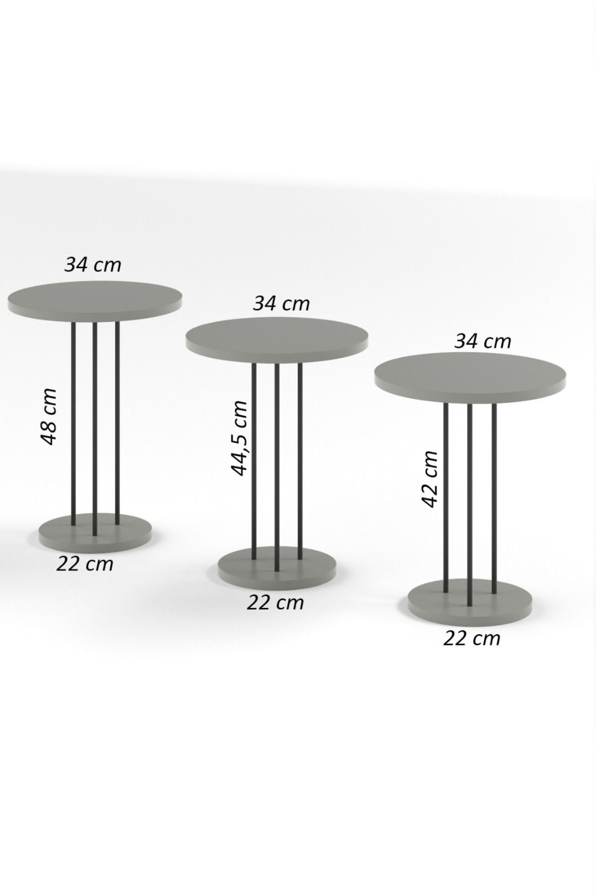 Zigon Sehpa Terra 3 Lü Set