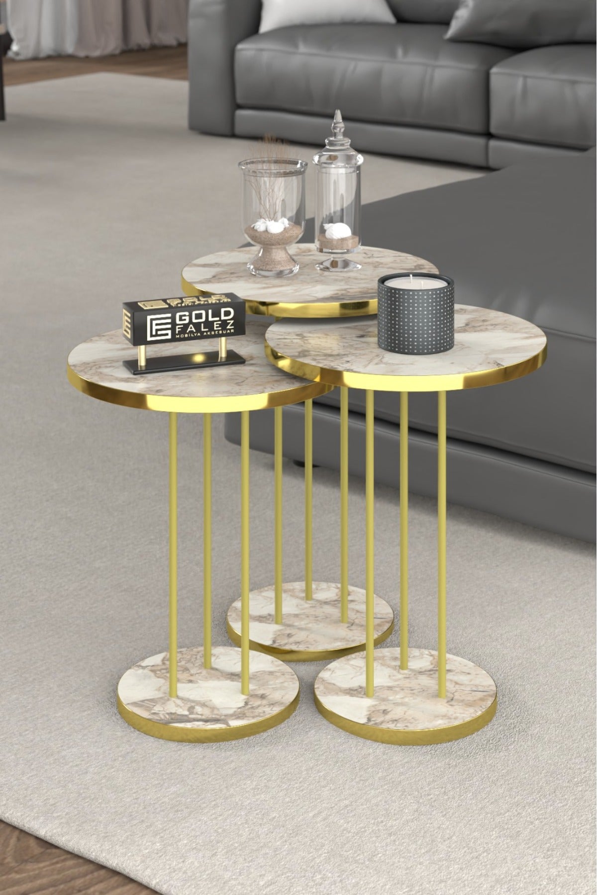 Zigon Sehpa Terra 3 Lü Set