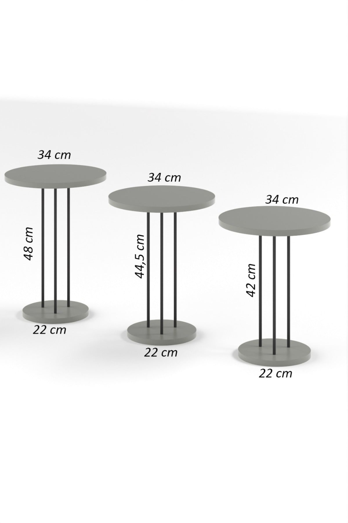 Zigon Sehpa Terra 3 Lü Set