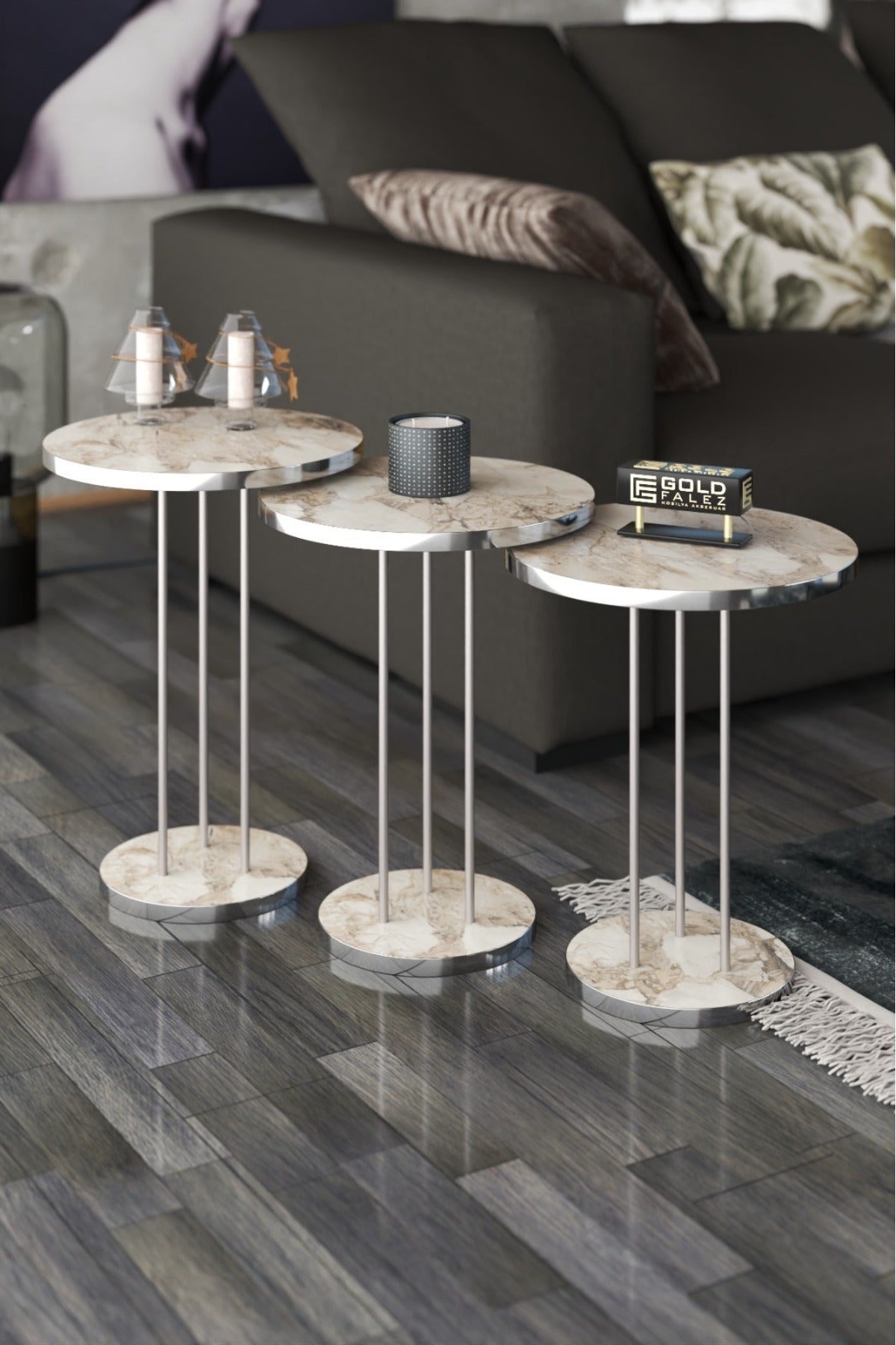 Zigon Sehpa Terra 3 Lü Set