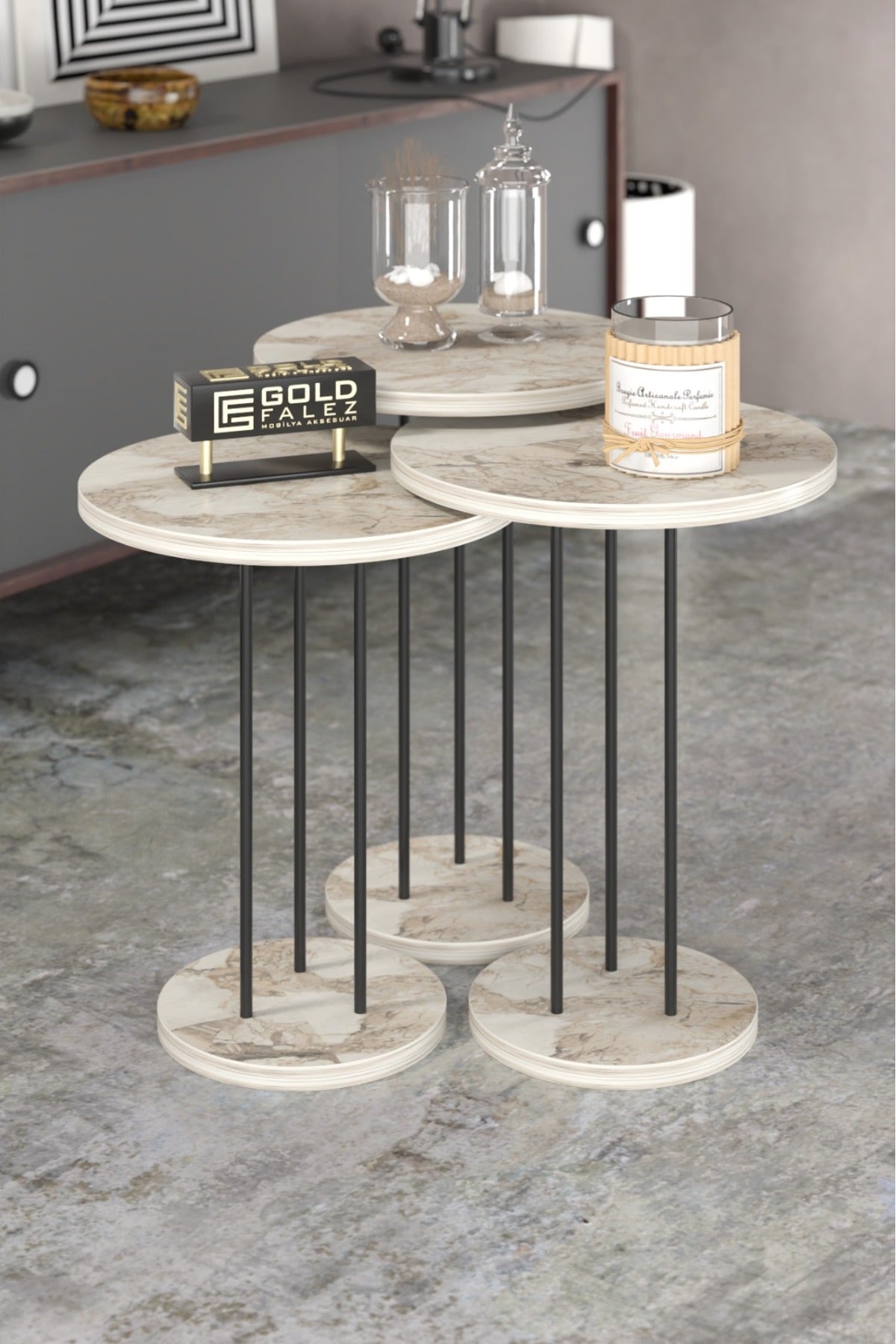 Zigon Sehpa Terra 3 Lü Set